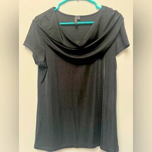 Susan Lawrence Black Draped Blouse